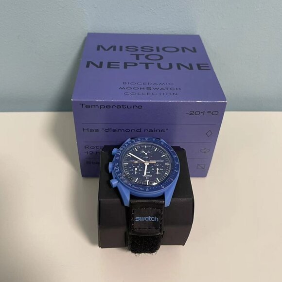 🍪 Swatch x Omega MoonSwatch Mission to Neptune | Bioceramic Blue - Picture 3 of 6